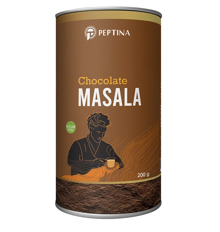 Peptina - Chocolate Masala - 200g Mockup en-761x800